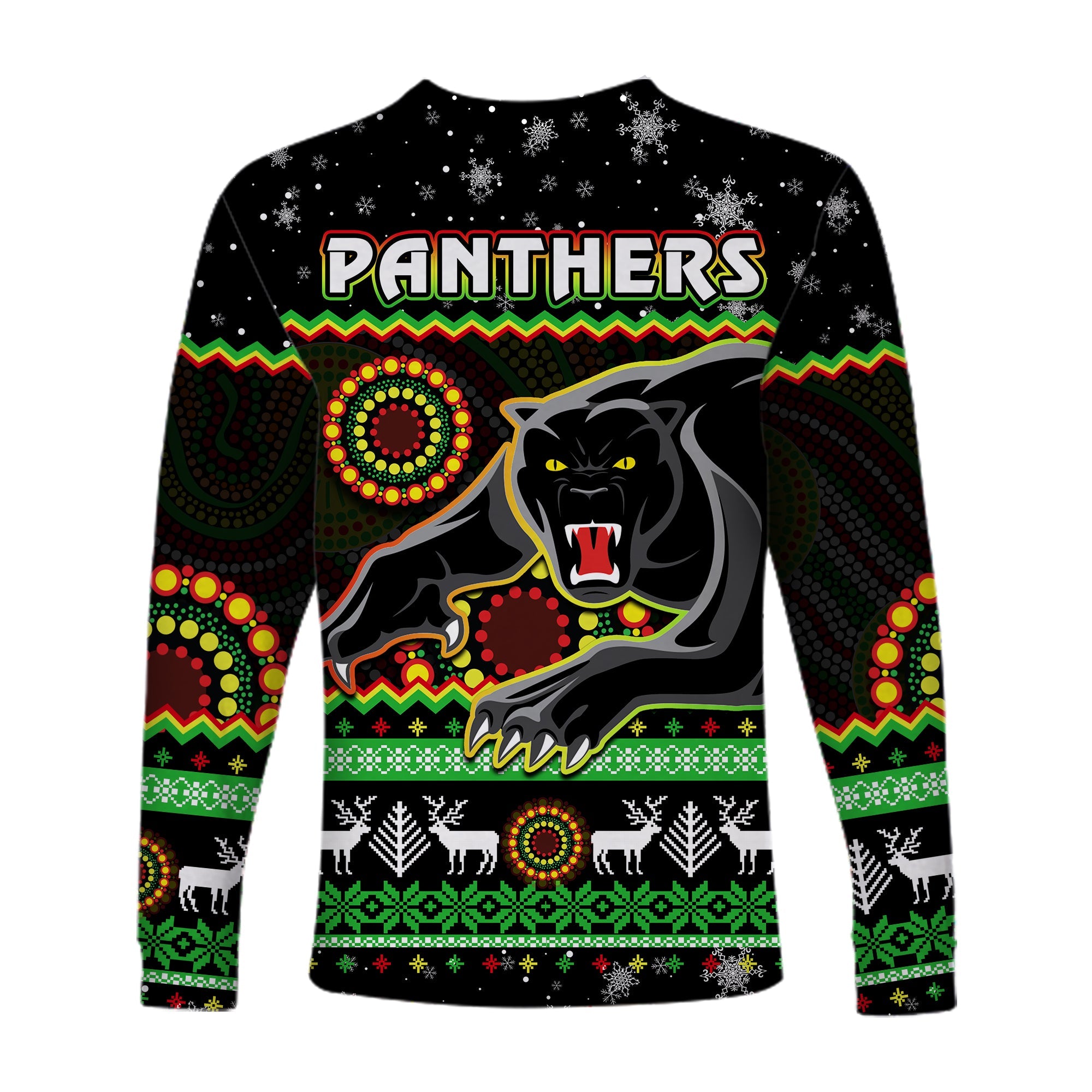 panthers-christmas-long-sleeve-shirt-aboriginal-pattern-penrith-black-version