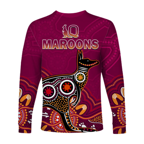 maroons-rugby-long-sleeve-shirt-queensland-kangaroo-aboriginal-dot-paintings