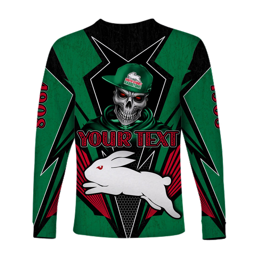 custom-personalised-rabbitohs-rugby-long-sleeve-shirt-mascot-south-sydney-since-1908-cool-skull