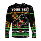 custom-personalised-panthers-christmas-long-sleeve-shirt-aboriginal-pattern-penrith-black-version