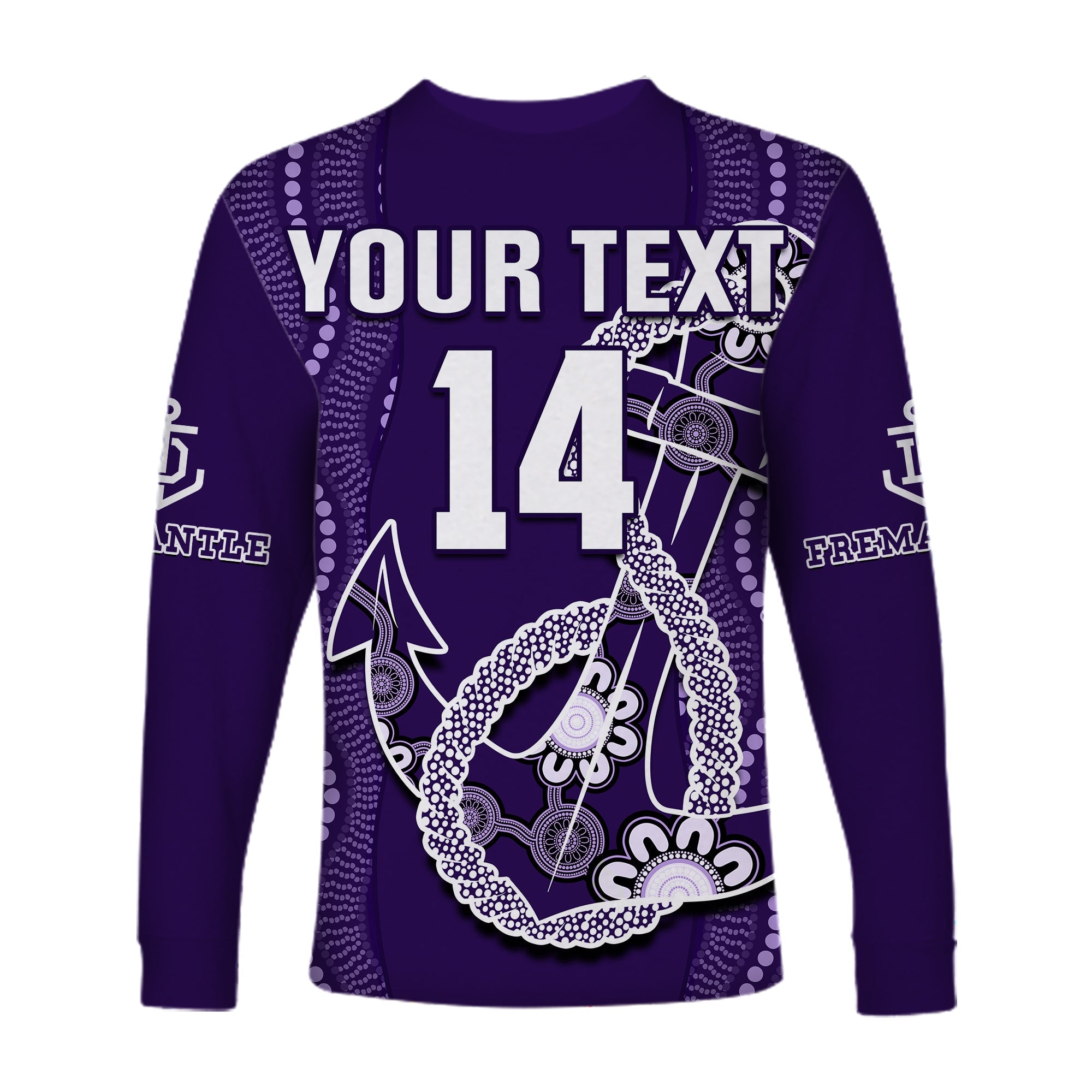 custom-text-and-number-dockers-football-long-sleeve-shirt-fremantle-anchor-mix-aboriginal-pattern-dynamic-style