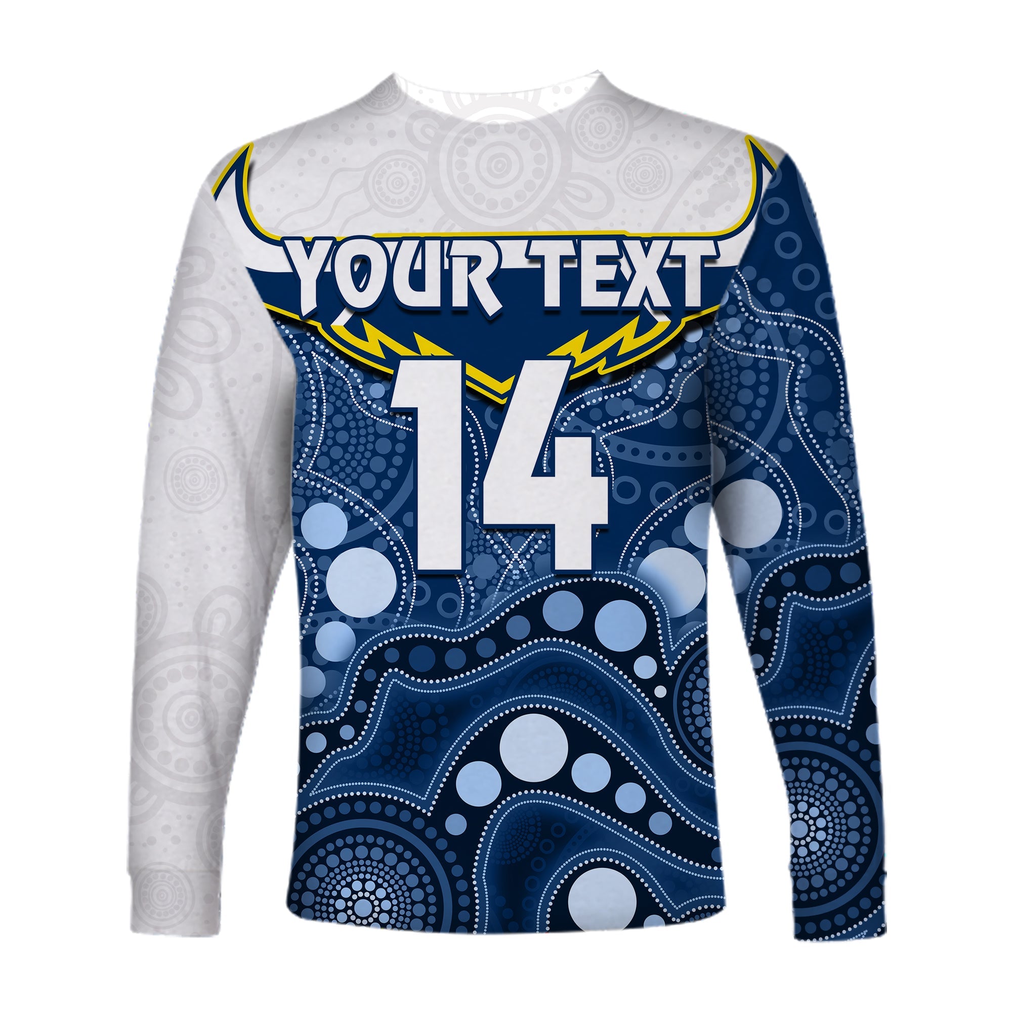 custom-text-and-number-cowboys-rugby-long-sleeve-shirt-indigenous-pattern-2022-premiers-sporty-style