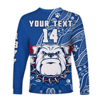 custom-text-and-number-bulldogs-football-long-sleeve-shirt-scraggers-1877-aboriginal-dot-painting-newest-version