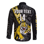 custom-text-and-number-richmond-football-long-sleeve-button-shirt-tigers-1885-indigenous-basic-style