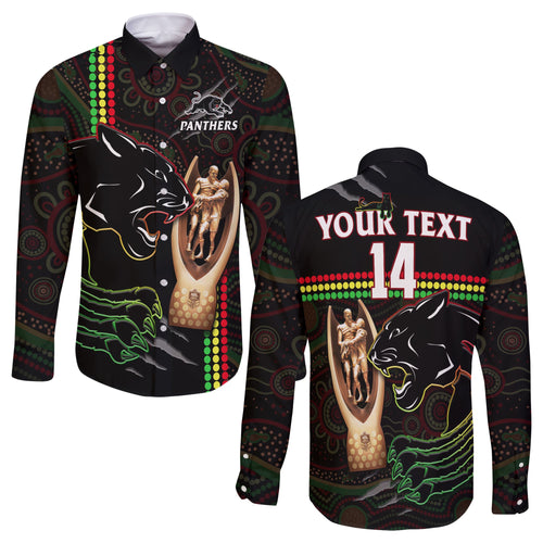 custom-text-and-number-panthers-rugby-long-sleeve-button-shirt-the-riff-2022-premiers-aboriginal-art