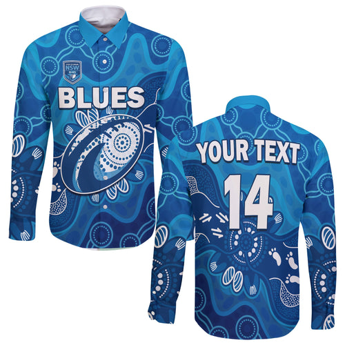 custom-text-and-number-nsw-blues-long-sleeve-button-shirt-new-south-wales-aboriginal-art