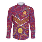 custom-text-and-number-brisbane-football-long-sleeve-button-shirt-indigenous-pattern-go-lions-unique-version