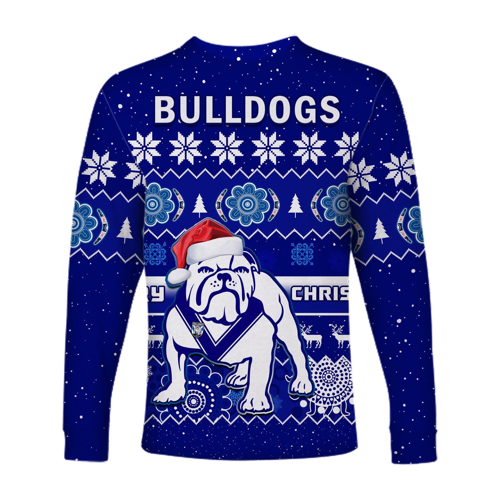 bulldogs-rugby-christmas-long-sleeve-shirt-berries-merry-xmas-aboriginal-art