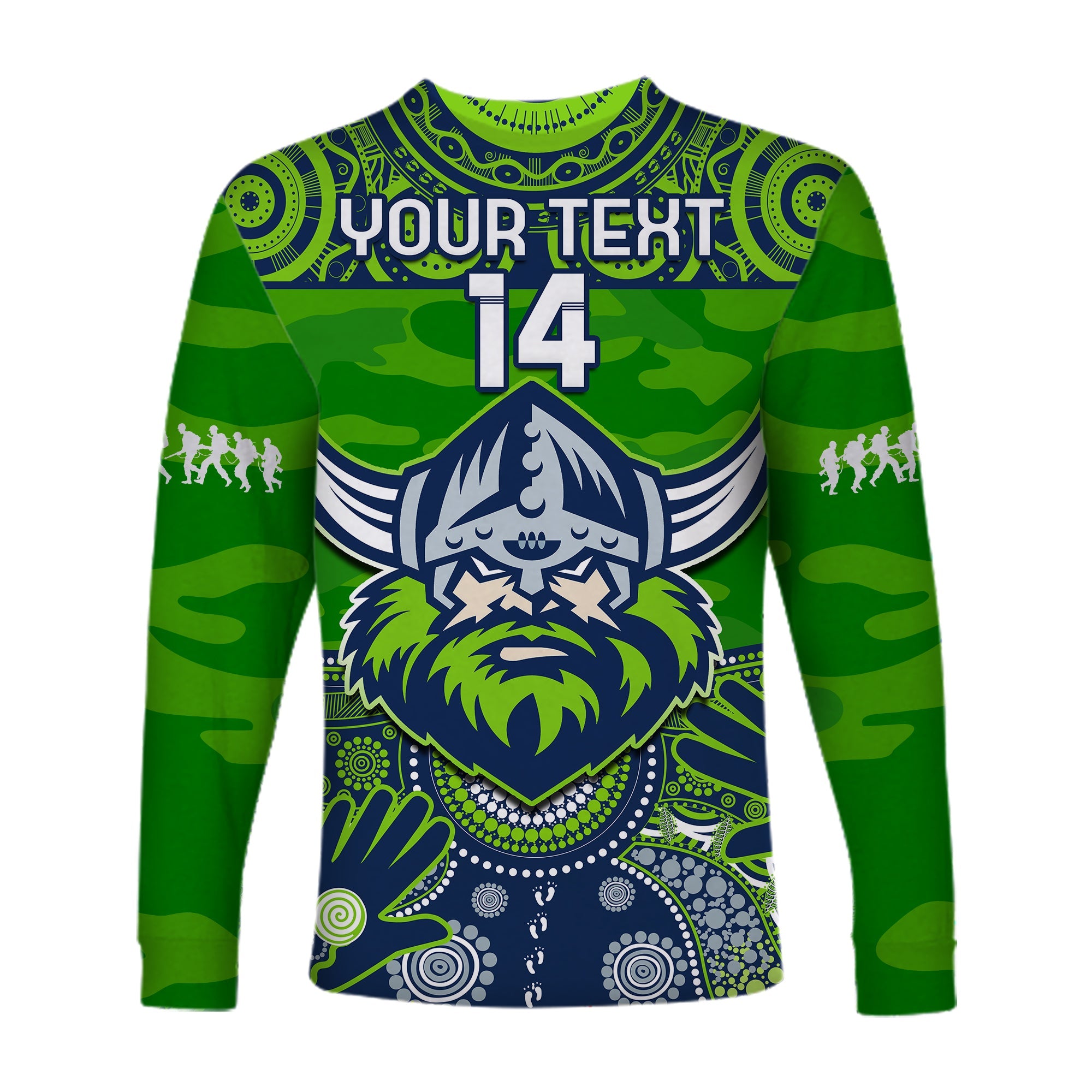 custom-text-and-number-raiders-rugby-anzac-2023-long-sleeve-shirt-dots-poppy-mix-camouflage-lest-we-forget