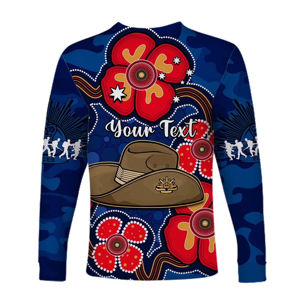 custom-personalised-australia-anzac-long-sleeve-shirt-lest-we-forget-camouflage-mix-aboriginal-poppies-and-slouch-hat