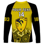 custom-text-and-number-western-australia-cricket-2023-long-sleeve-shirt-warriors-sheffield-shield-indigenous