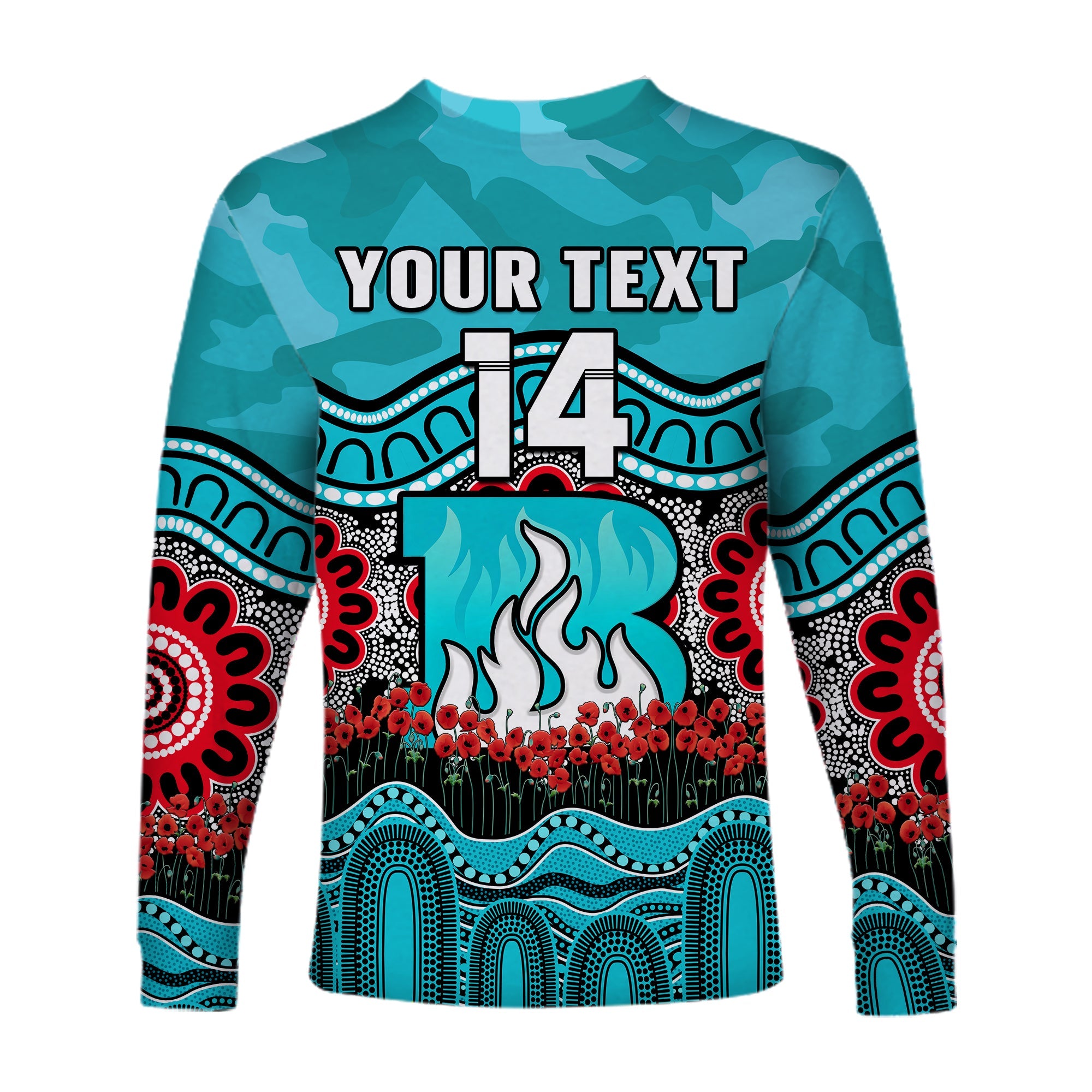 custom-text-and-number-brisbane-heat-cricket-anzac-long-sleeve-shirt-poppy-aboriginal-camouflage