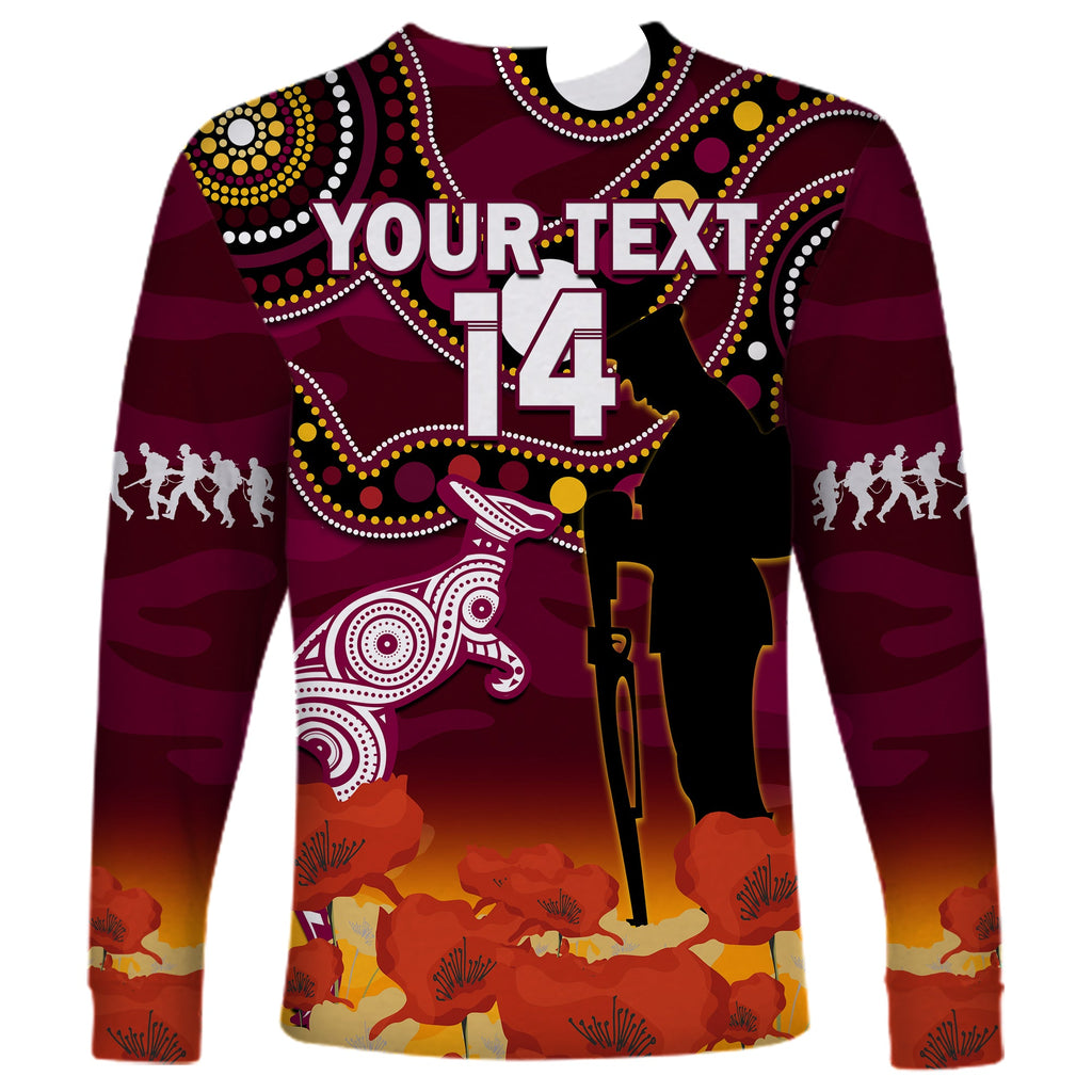 custom-text-and-number-maroons-rugby-anzac-2023-long-sleeve-shirt-qld-aboriginal-mix-poppy-camouflage