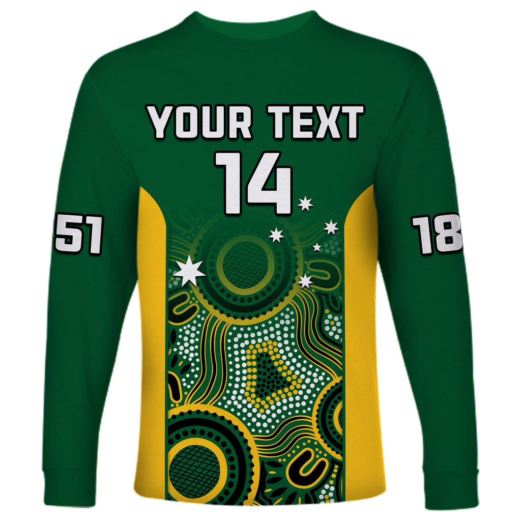 custom-text-and-number-tasmania-cricket-2023-long-sleeve-shirt-tigers-sheffield-shield-indigenous