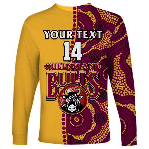 custom-text-and-number-queensland-cricket-2023-long-sleeve-shirt-bulls-sheffield-shield-indigenous