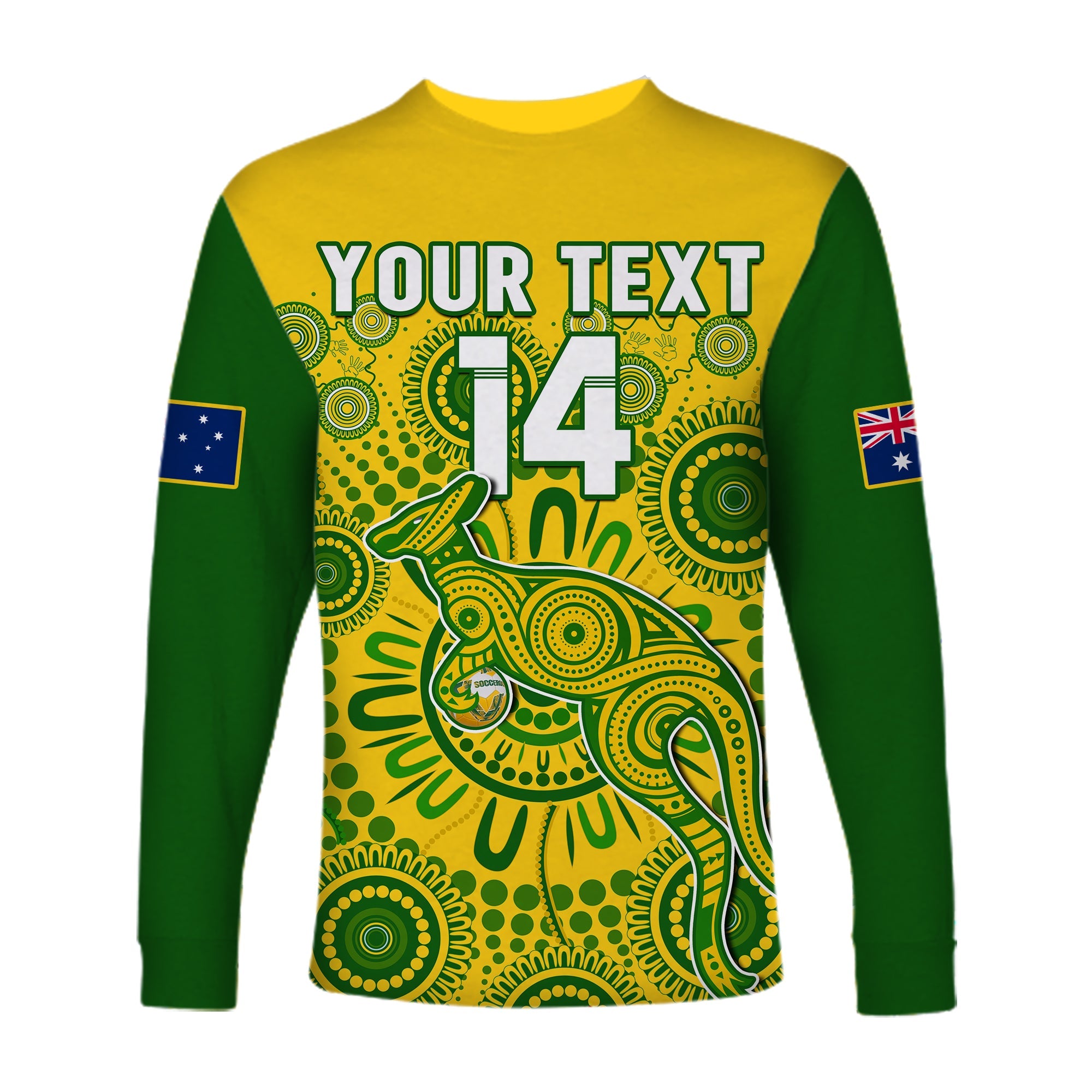 custom-text-and-number-australia-soccer-long-sleeve-shirt-socceroos-kangaroo-aussie-indigenous-national-color