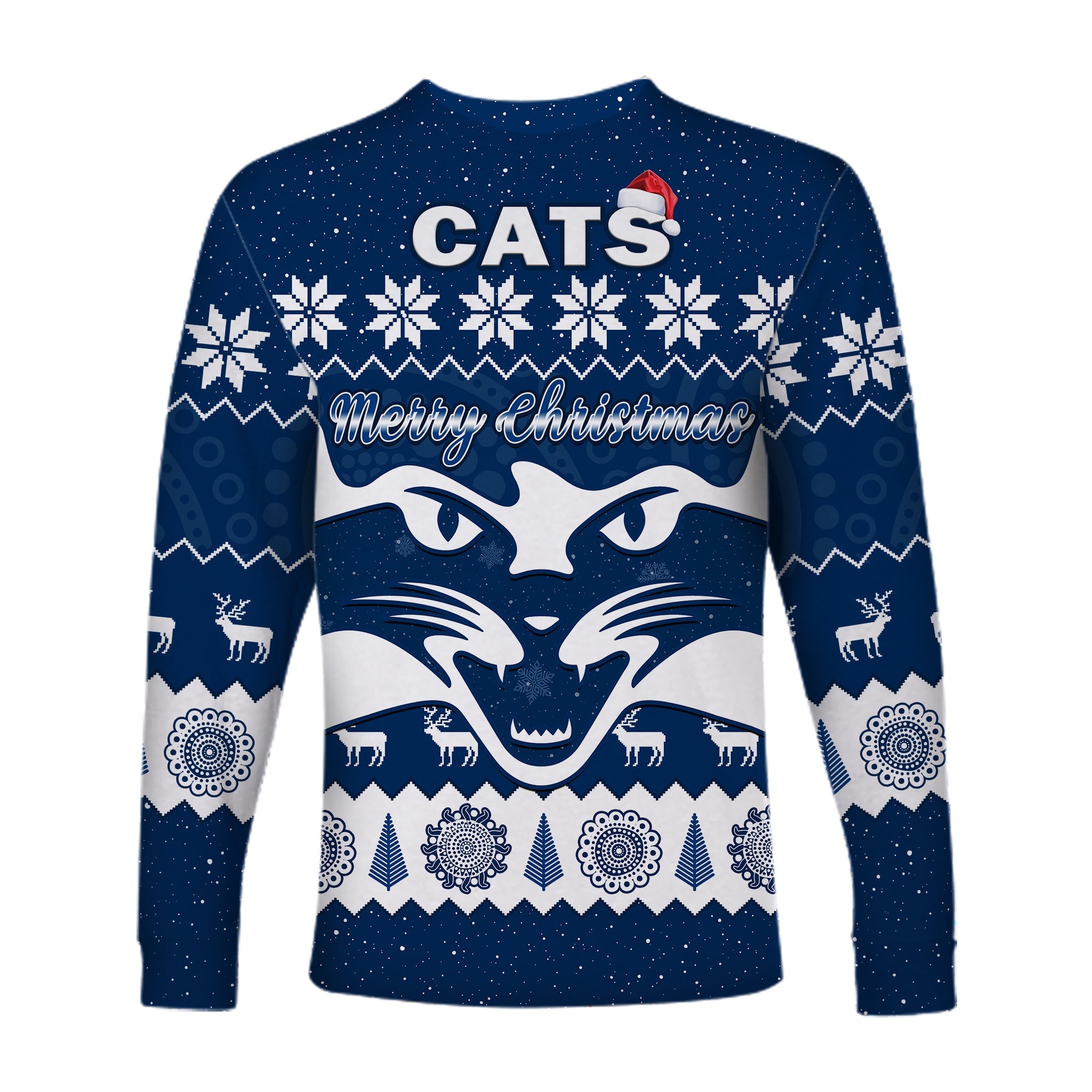 cats-football-christmas-long-sleeve-shirt-geelong-aboriginal-painting