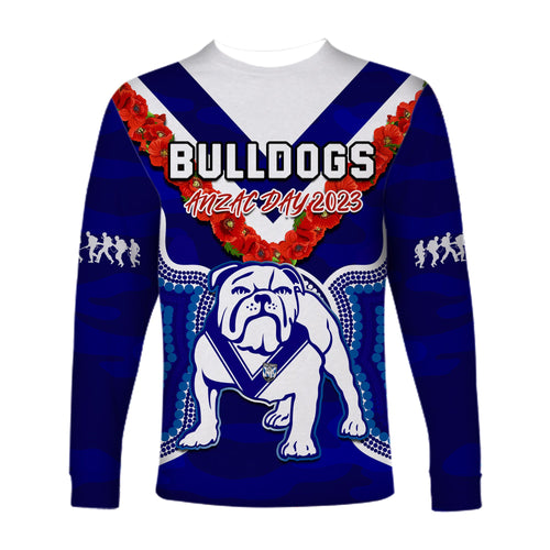 bulldogs-rugby-anzac-2023-long-sleeve-shirt-dots-poppy-mix-camouflage-lest-we-forget