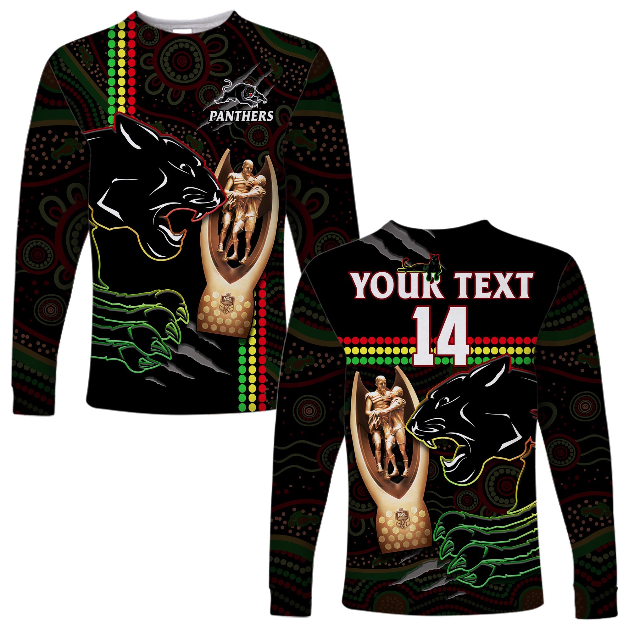 custom-text-and-number-panthers-rugby-long-sleeve-shirt-the-riff-2022-premiers-aboriginal-art