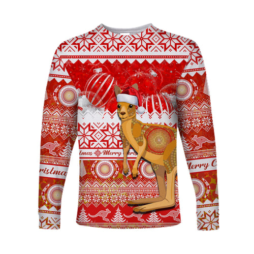 australia-long-sleeve-shirt-kangaroo-aboriginal-painting-merry-christmas