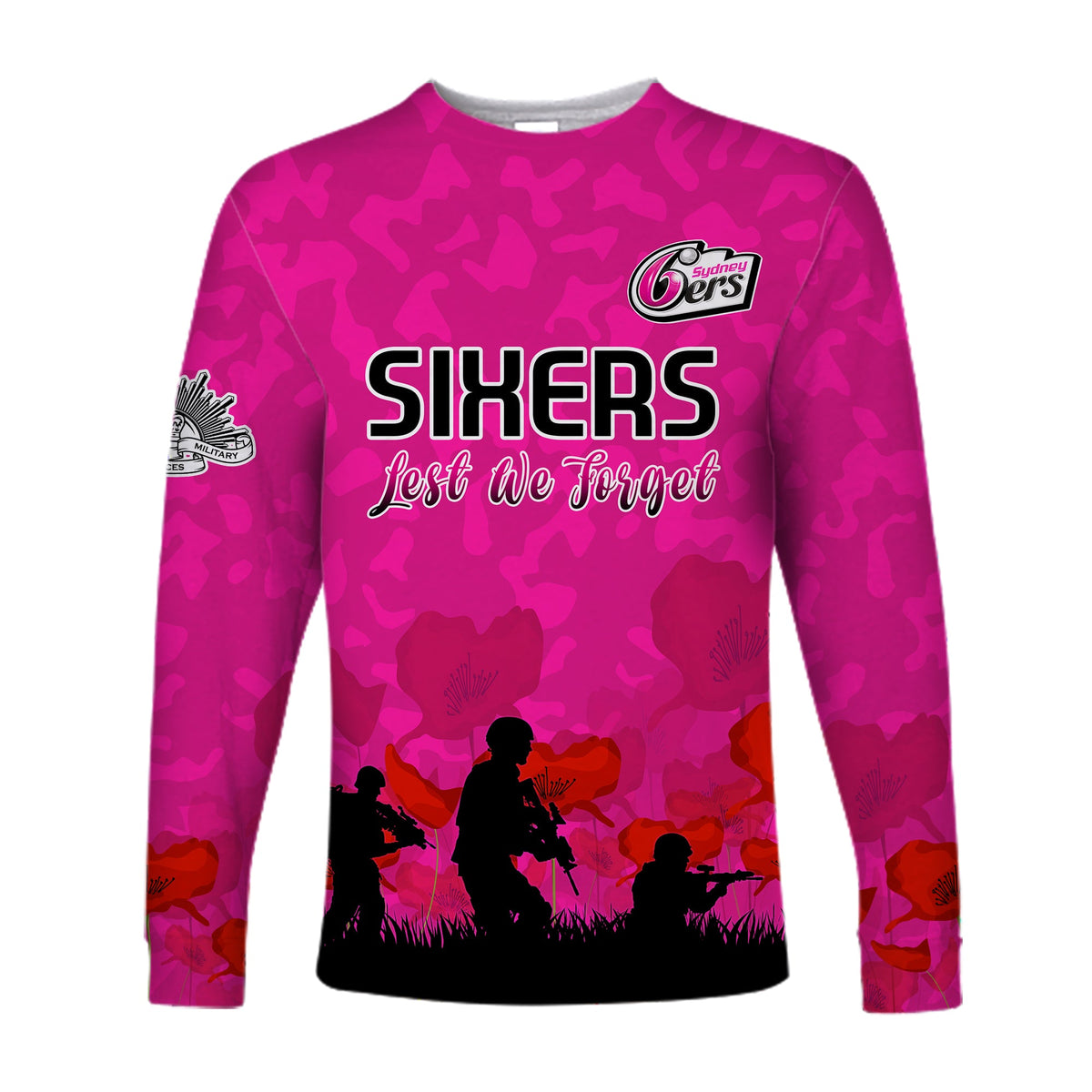 sydney-sixers-cricket-long-sleeve-shirt-anzac-day-camouflage-poppy-lest-we-forget