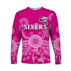 custom-text-and-number-sydney-sixers-long-sleeve-shirt-cricket-indigenous-australian-art-ver02