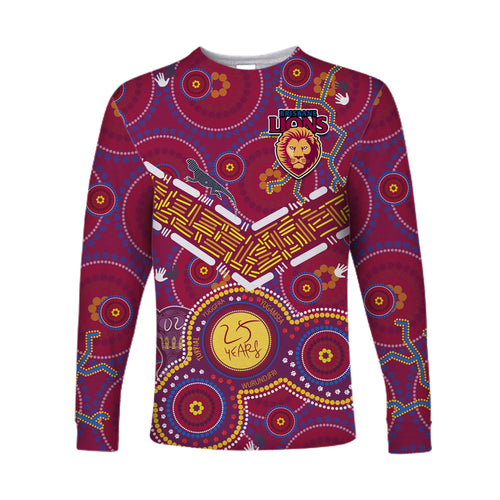custom-text-and-number-brisbane-football-long-sleeve-shirt-indigenous-pattern-go-lions-unique-version