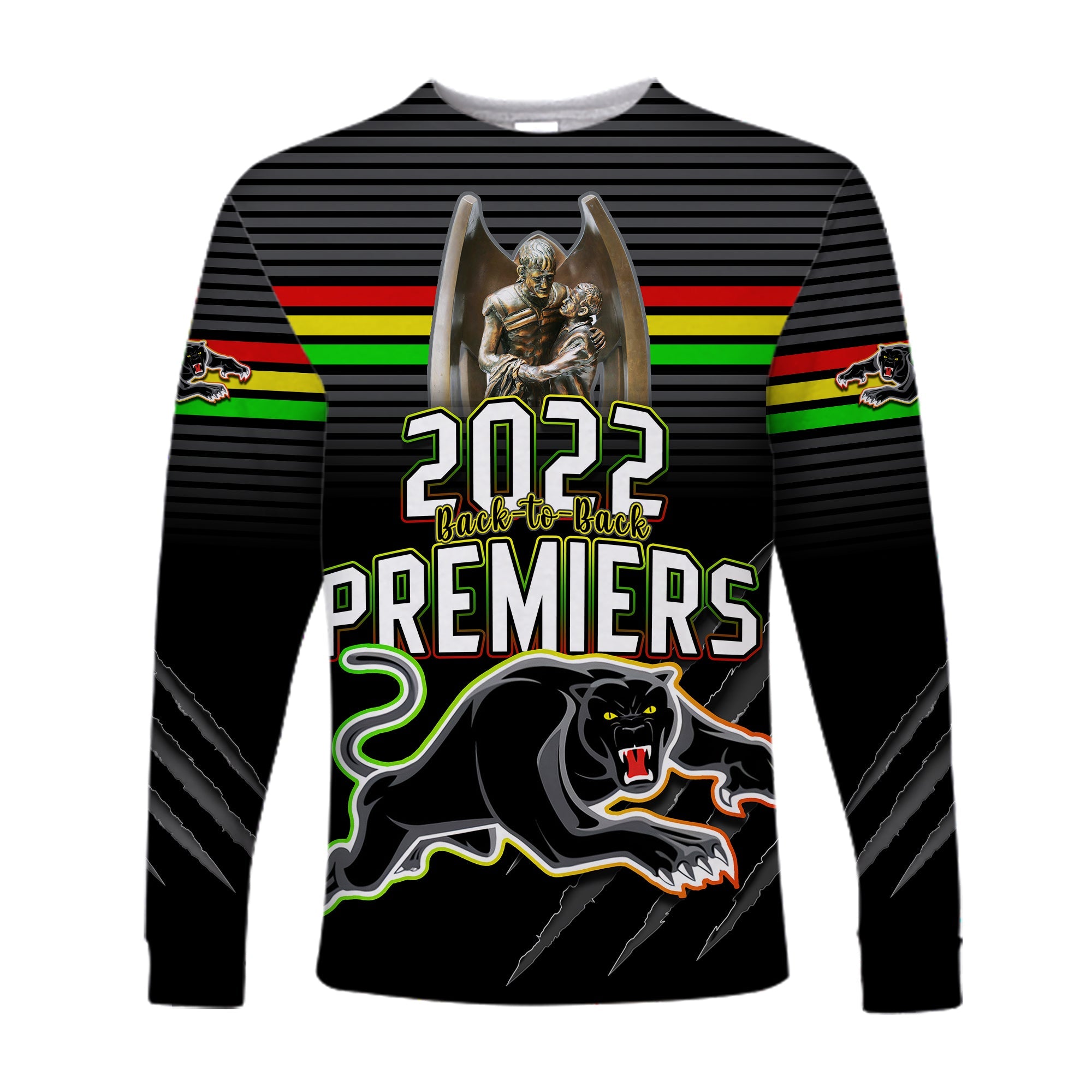 custom-text-and-number-panthers-proud-long-sleeve-shirt-back-to-back-premiers-2022-version-black