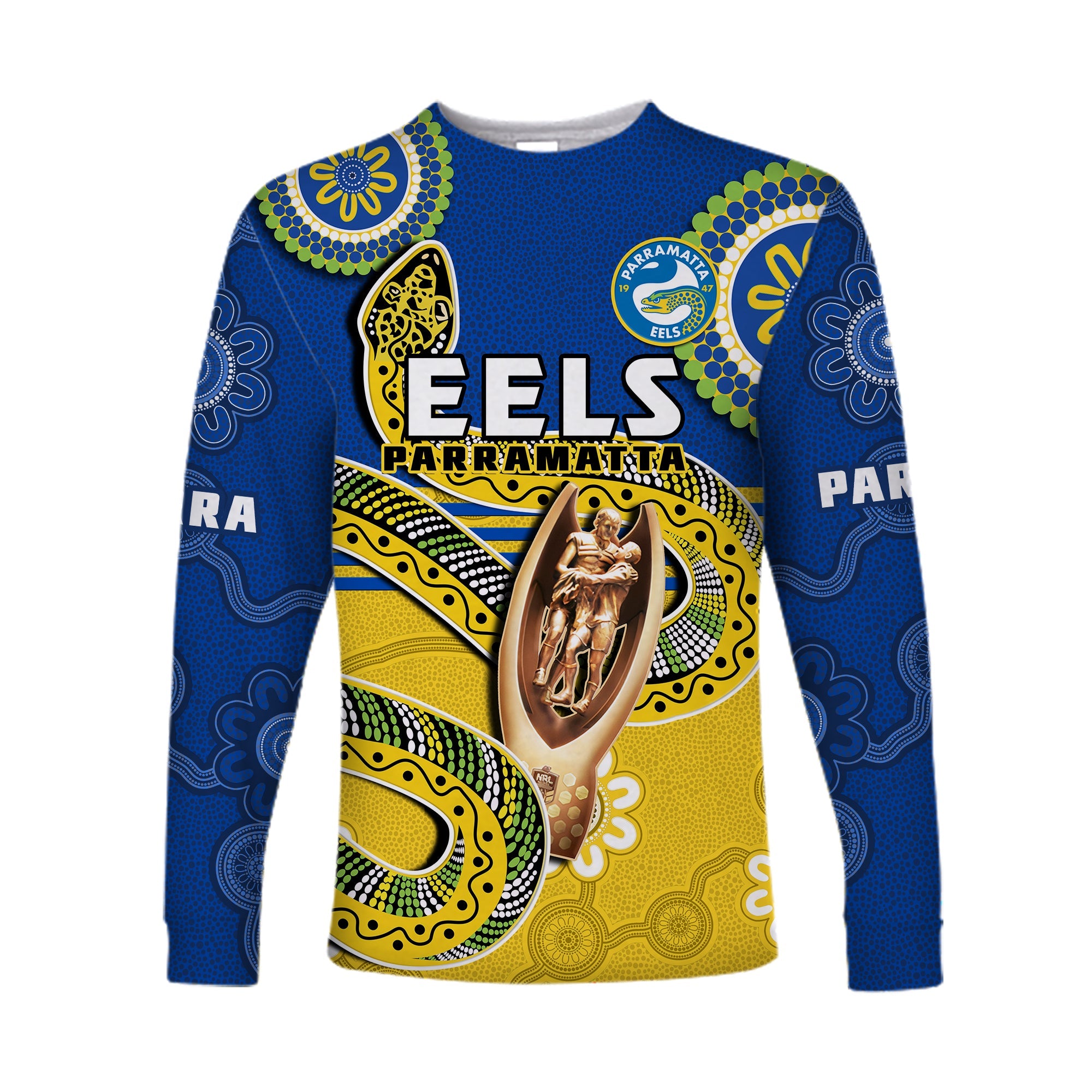 custom-text-and-number-eels-rugby-long-sleeve-shirt-parra-2022-indigenous-proud-premiers