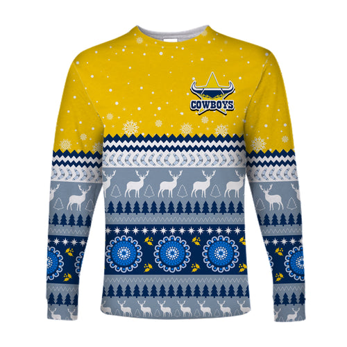 cowboys-aboriginal-long-sleeve-shirt-christmas-north-queensland