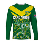 custom-text-and-number-australia-rugby-long-sleeve-shirt-kangaroos-boomerang-aboriginal