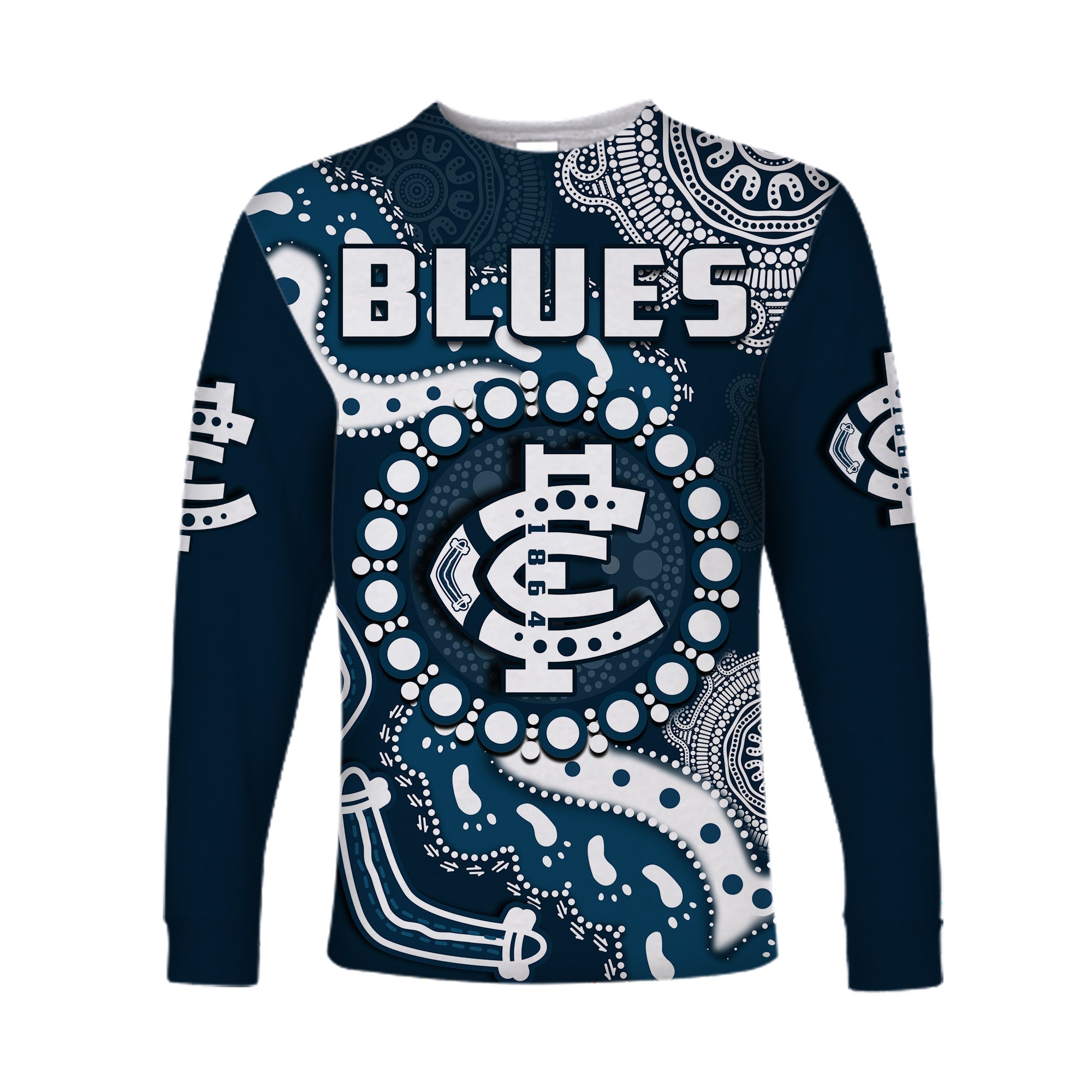 carlton-football-long-sleeve-shirt-blues-1864-boomerang-indigenous-artsy
