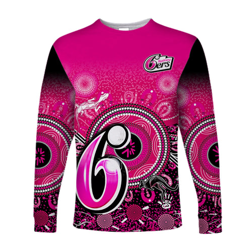 custom-text-and-number-sydney-sixers-long-sleeve-shirt-aboriginal-australia-cricket-champion