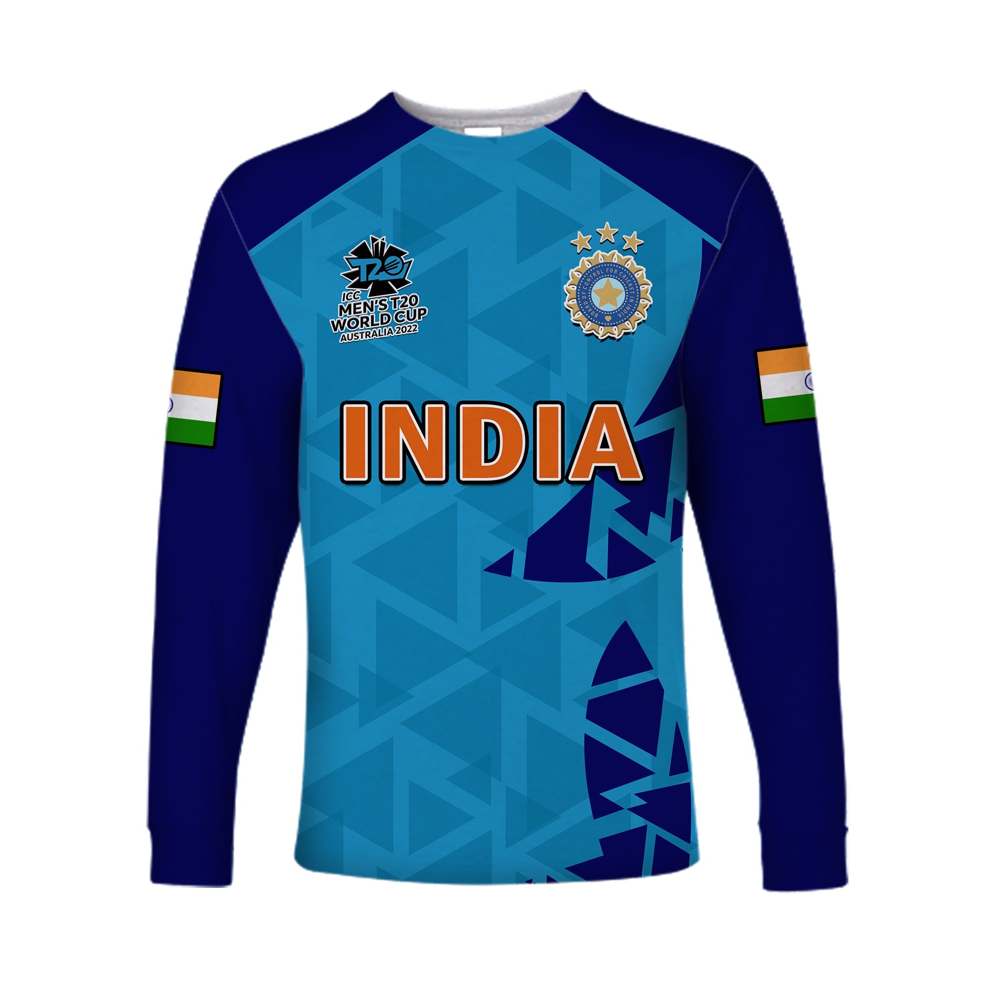 custom-text-and-number-india-cricket-long-sleeve-shirt-men-in-blue-2022-mens-t20-world-cup