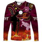 custom-text-and-number-maroons-rugby-anzac-2023-long-sleeve-shirt-qld-aboriginal-mix-poppy-camouflage