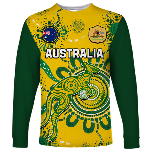 custom-text-and-number-australia-soccer-long-sleeve-shirt-kangaroos-matildas-2023-fifa-womens-world-cup