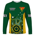 custom-text-and-number-tasmania-cricket-2023-long-sleeve-shirt-tigers-sheffield-shield-indigenous