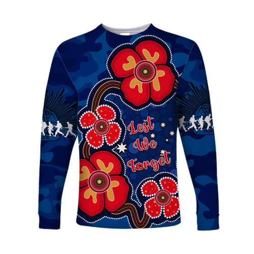 custom-personalised-australia-anzac-long-sleeve-shirt-lest-we-forget-camouflage-mix-aboriginal-poppies-and-slouch-hat
