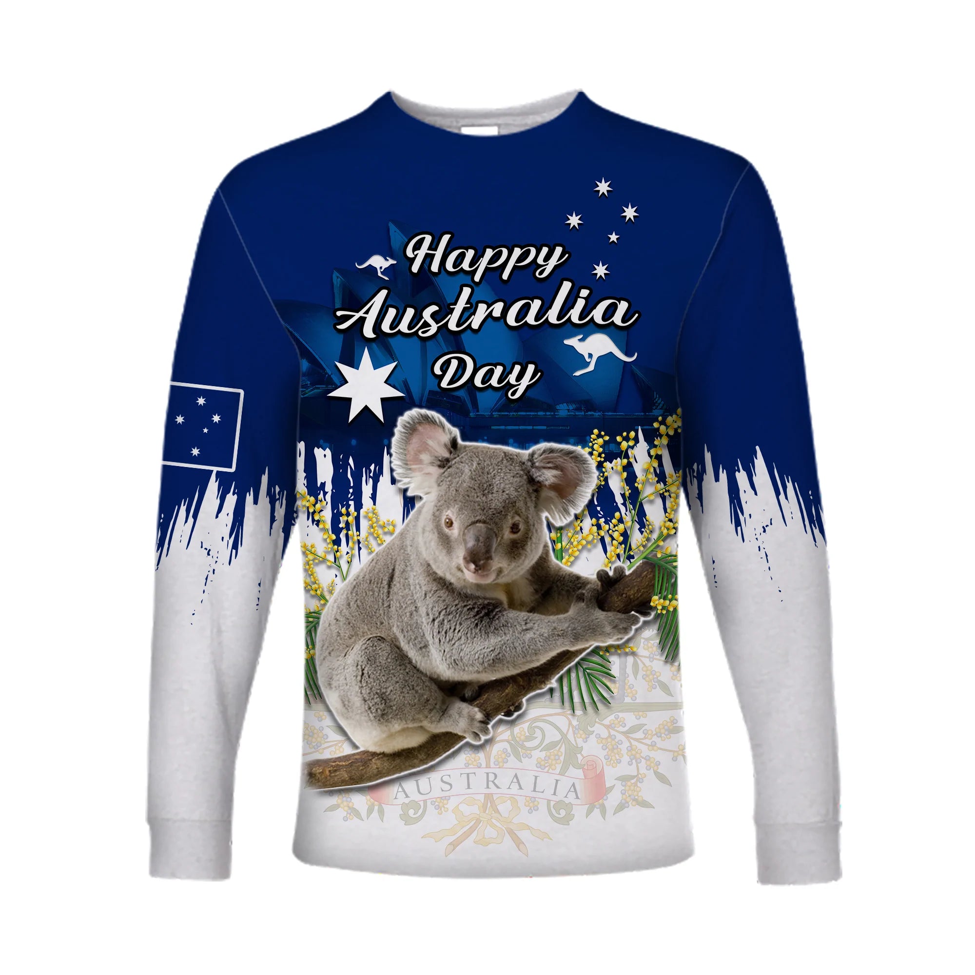 custom-personalised-australia-day-long-sleeve-shirt-koala-sydney-opera-house-flag-color