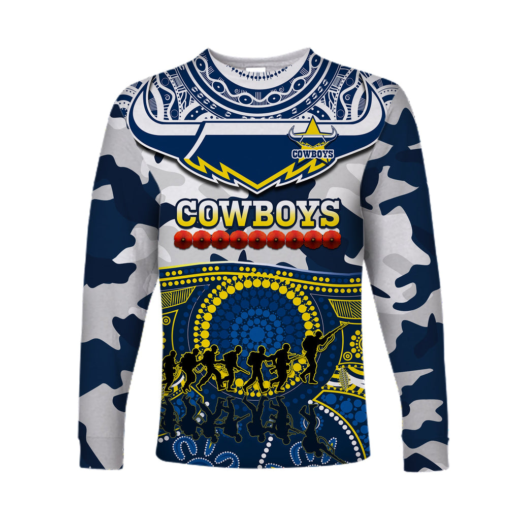 custom-text-and-number-cowboys-rugby-anzac-long-sleeve-shirt-indigenous-poppy-mix-camouflage