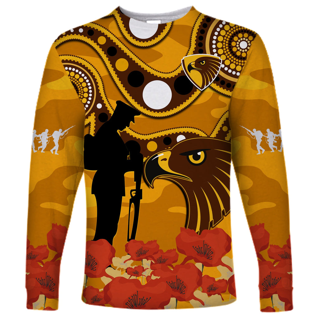 custom-text-and-number-hawks-football-anzac-2023-long-sleeve-shirt-indigenous-mix-poppy-camouflage