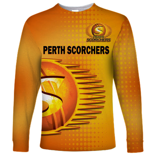 custom-text-and-number-perth-scorchers-cricket-2023-long-sleeve-shirt-simple-style