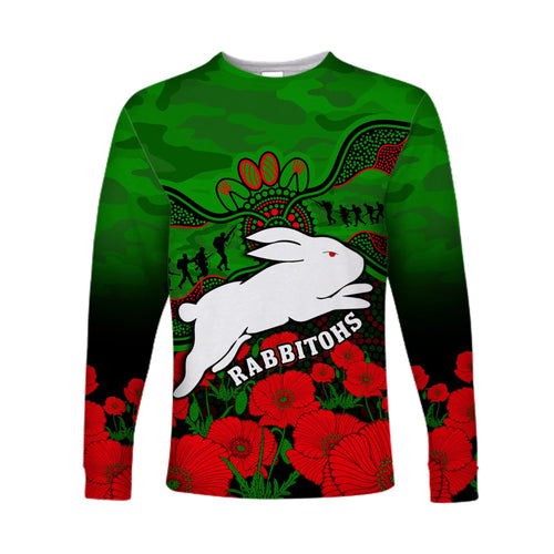 custom-text-and-number-rabbitohs-rugby-anzac-long-sleeve-shirt-south-sydney-camouflage-poppy-aboriginal