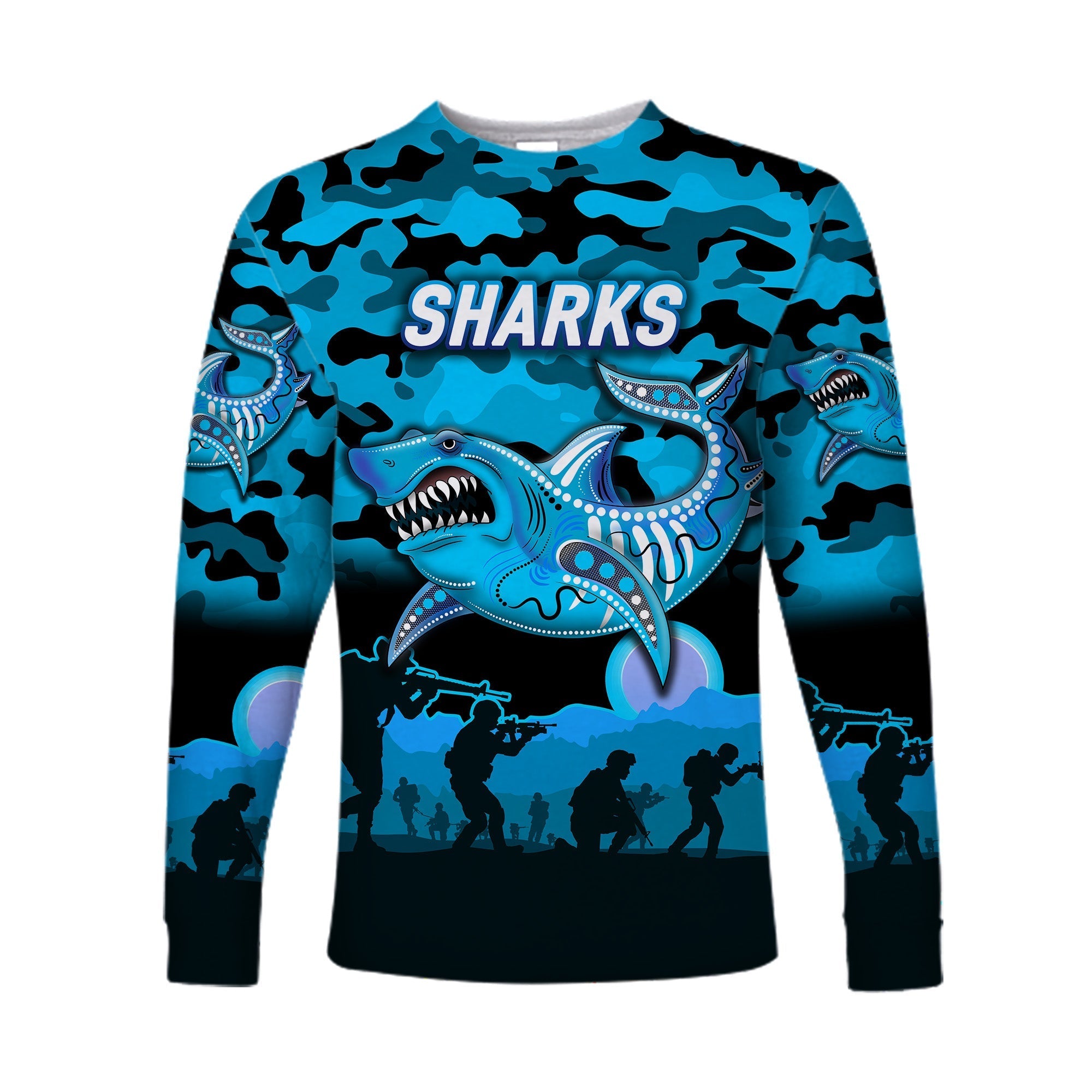 custom-personalised-cronulla-sutherland-sharks-anzac-2022-long-sleeve-shirt-simple-style-black
