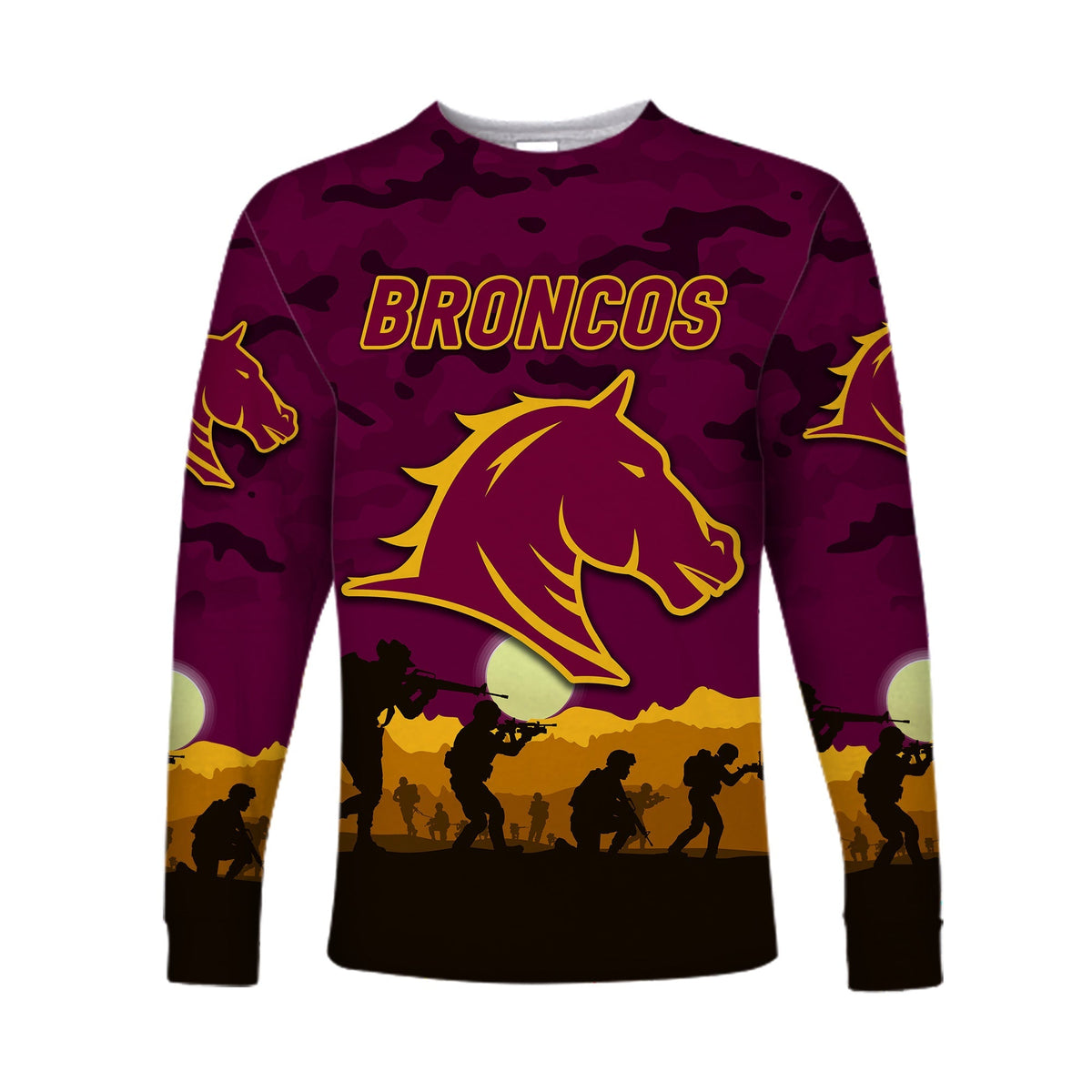 custom-personalised-brisbane-broncos-anzac-2022-long-sleeve-shirt-simple-style-maroon