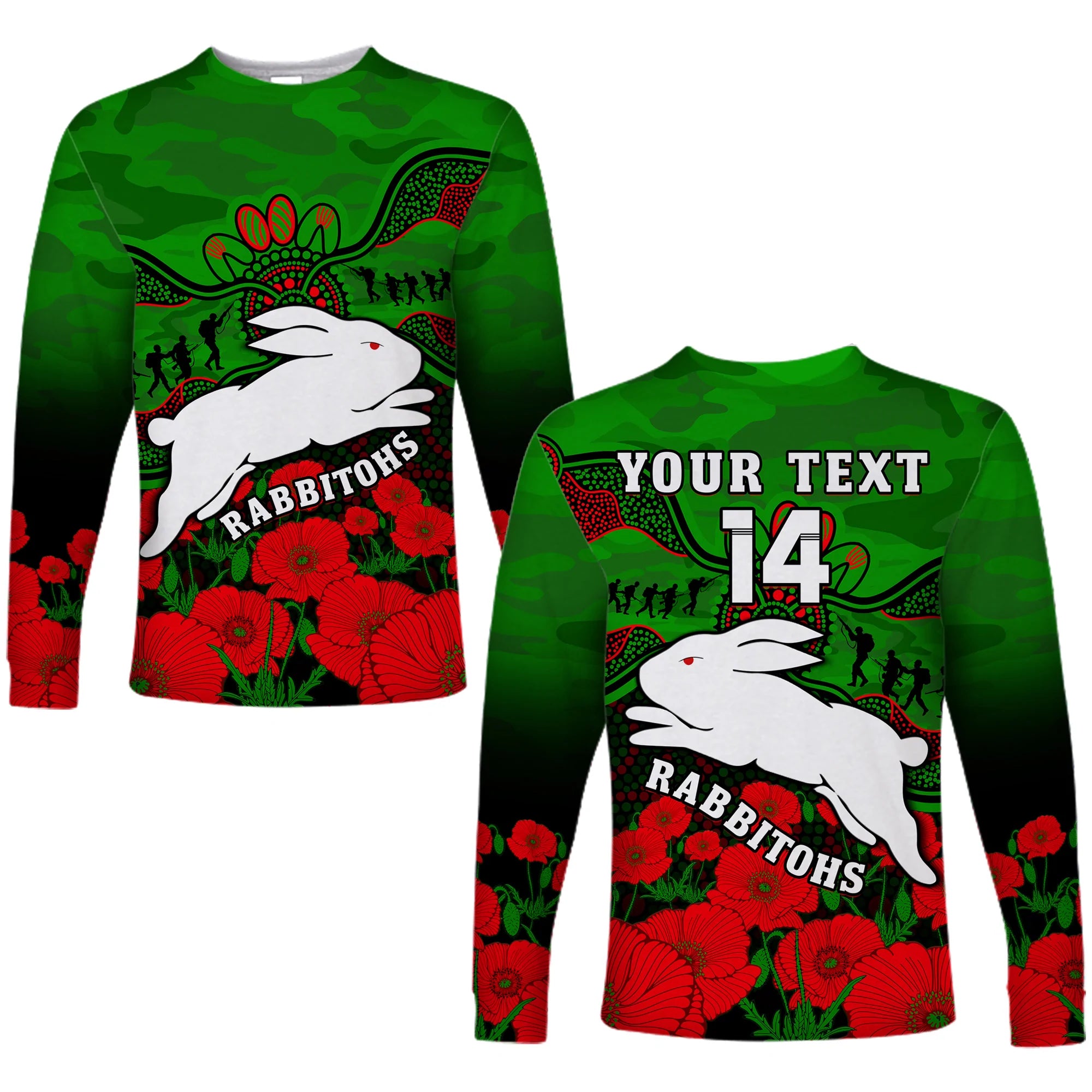 custom-text-and-number-rabbitohs-rugby-anzac-long-sleeve-shirt-south-sydney-camouflage-poppy-aboriginal