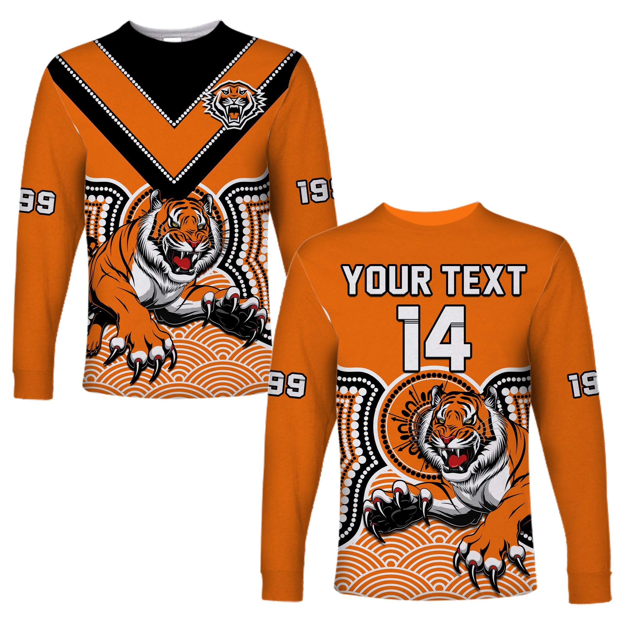 custom-text-and-number-wests-tigers-rugby-long-sleeve-shirt-indigenous-artsy