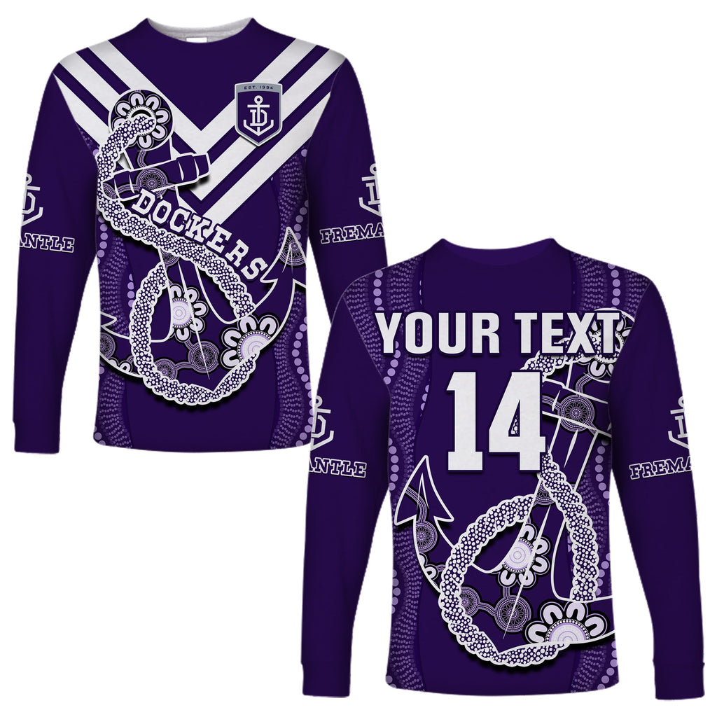 custom-text-and-number-dockers-football-long-sleeve-shirt-fremantle-anchor-mix-aboriginal-pattern-dynamic-style