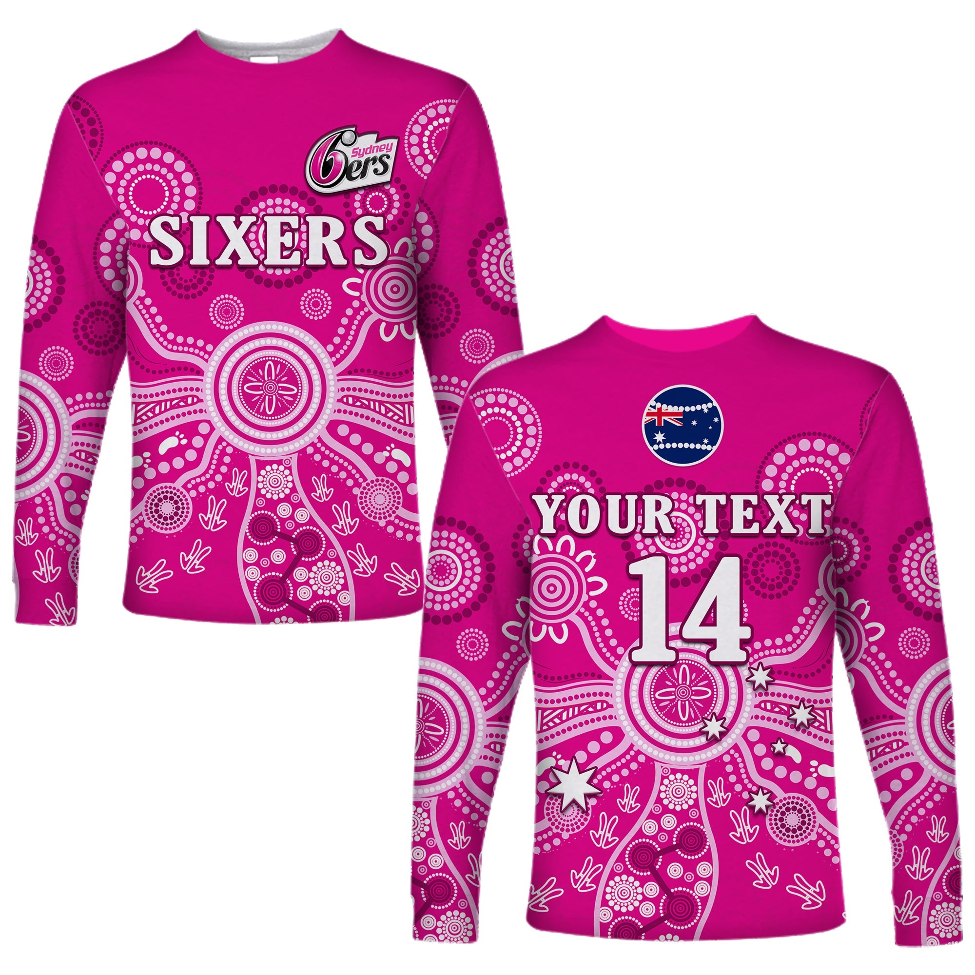 custom-text-and-number-sydney-sixers-long-sleeve-shirt-cricket-indigenous-australian-art-ver02