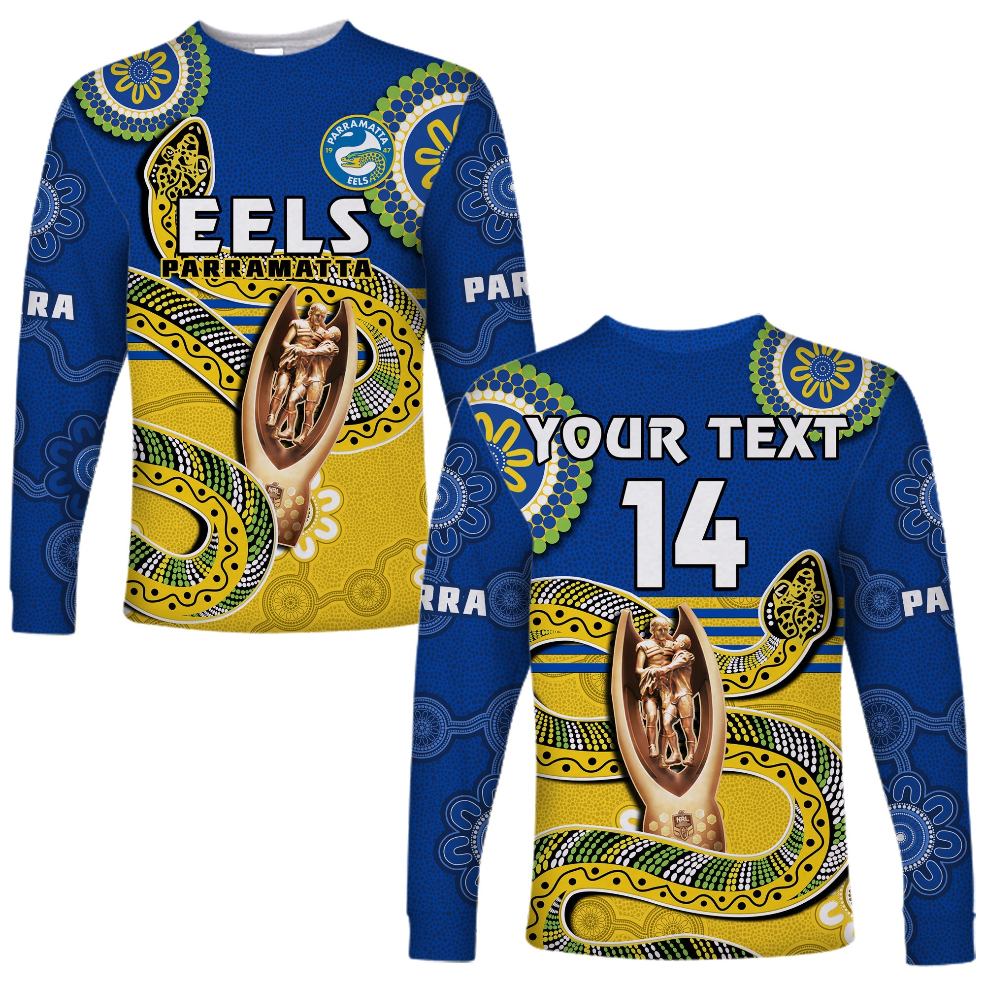 custom-text-and-number-eels-rugby-long-sleeve-shirt-parra-2022-indigenous-proud-premiers